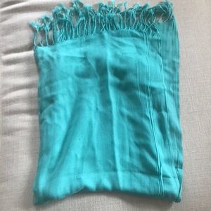 100% pashmina teal scarf